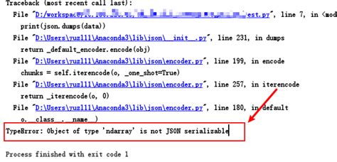 Fix TypeError Object Of Type Ndarray Is Not JSON Serializable