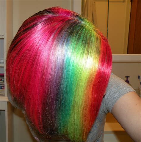 How I Dye My Hair Rainbow Dye My Hair Kool Aid Hair Rainbow Hair Color