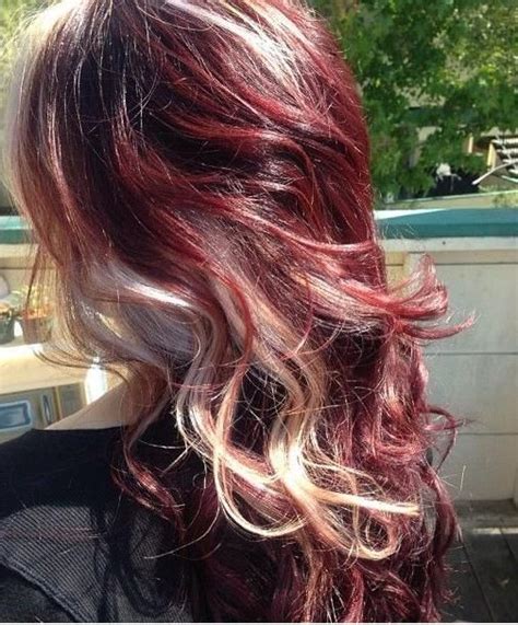 Pin By Amanda Purdy On Red Red Blonde Hair Hair Styles Burgundy Hair