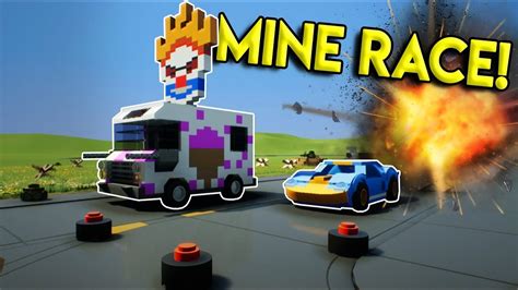 Explosive Lego Land Mine Race Brick Rigs Multiplayer Challenge