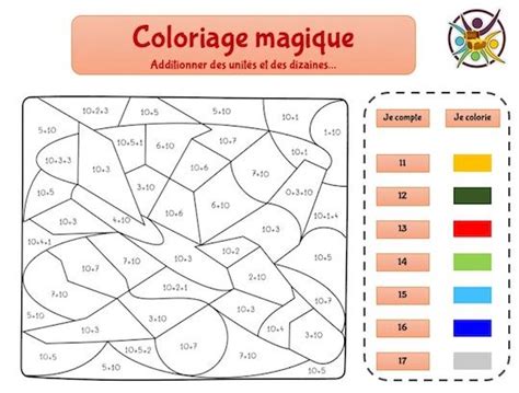 Coloriage magique des dizaines et unités  Un Anniversaire en Or