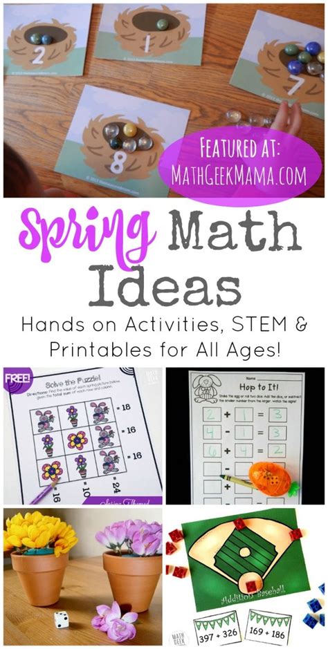 50 Spring Math Ideas For Grades K 8