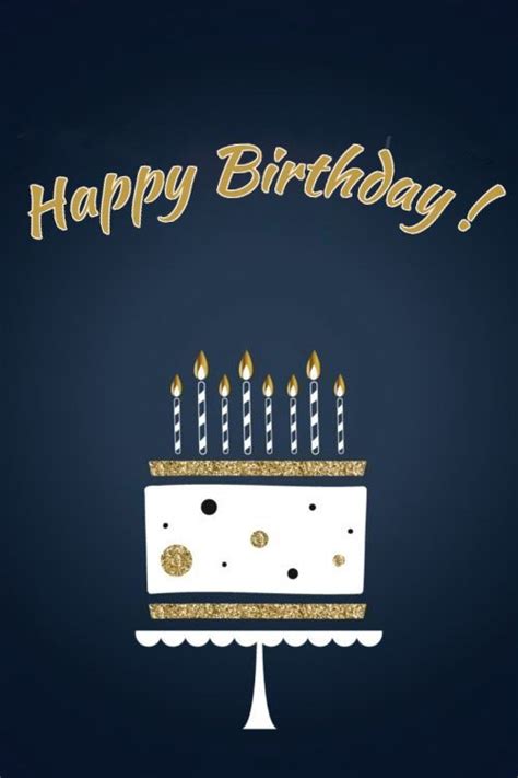 Happy Birthday Greeting Gold Black Cake Original Edit By Lechezz