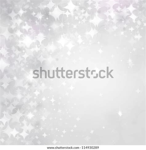 Light Stars On Silver Background Stock Photo 114930289 Shutterstock