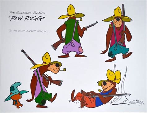 Hillbilly Bears Paw Rugg Model Sheet Print Hanna Barbera Ebay