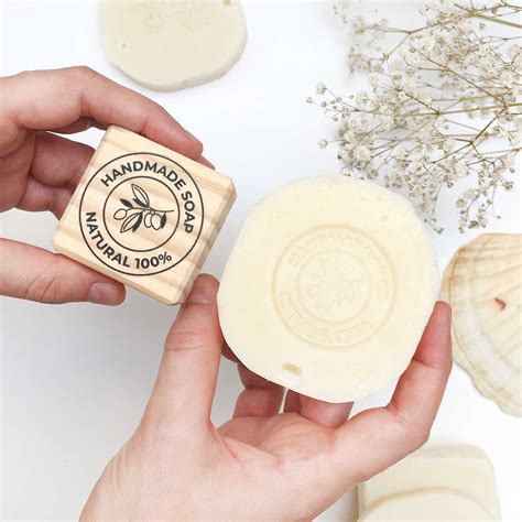 Handmade Natural Soap Stamp Round Soap Stamp Natural Soap Etsy