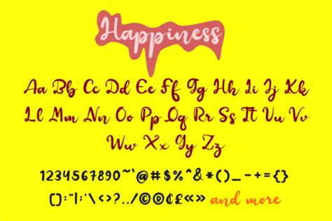 Happiness Font By Badiyladi · Creative Fabrica