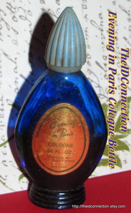 Vintage Evening In Paris Cologne Bottle Blue Perfume Bottle Etsy