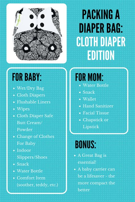 Diaper Bag Packing List Diaper Bag Cloth Diapers