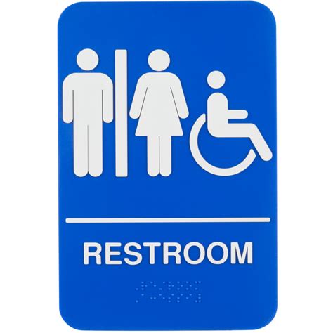 Tablecraft 695650 Ada Handicap Accessible Womens Mens Restroom Sign