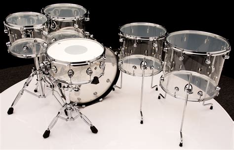 Dw Acrylic Design Series Drum 6pc Set Clear
