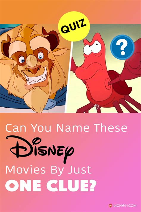 Disney Quiz Can You Name All These Disney Movies By Just One Clue In 2021 Disney Personality