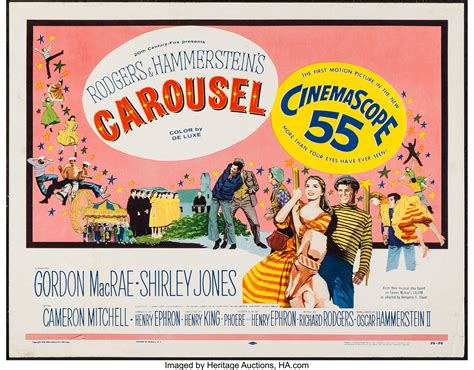 Carousel 20th Century Fox 1956 Half Sheet 22 X 28 Lot 50057