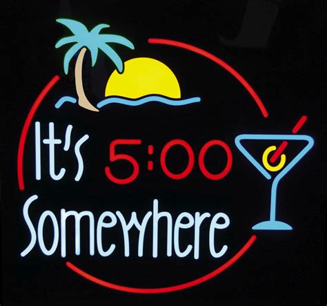The fatwallet site is no longer active. 'It's 5:00 Somewhere' Resin Neon Sign - Overstock™ Shopping - Big Discounts on Auto Specialty