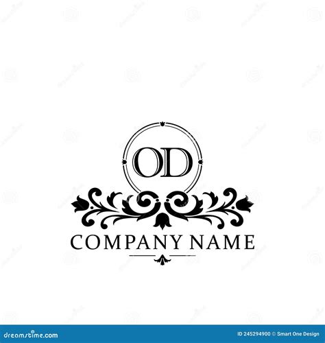 Letter Initial Od With Luxury Template Luxury Gold Vector Logo Design