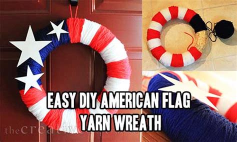 Easy Diy American Flag Yarn Wreath Iseeidoimake