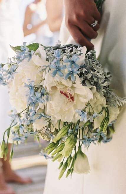 Wedding bouquets white, light blue and green. 56 ideas wedding bouquets blue green beautiful | 부케, 아이디어