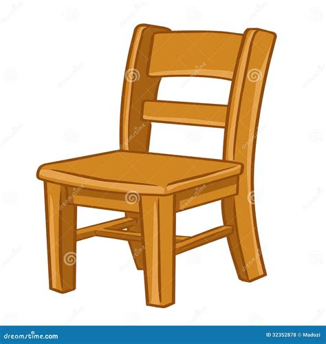 Wood Chair Isolated Illustration Stock Vector Illustration Of Kitchen