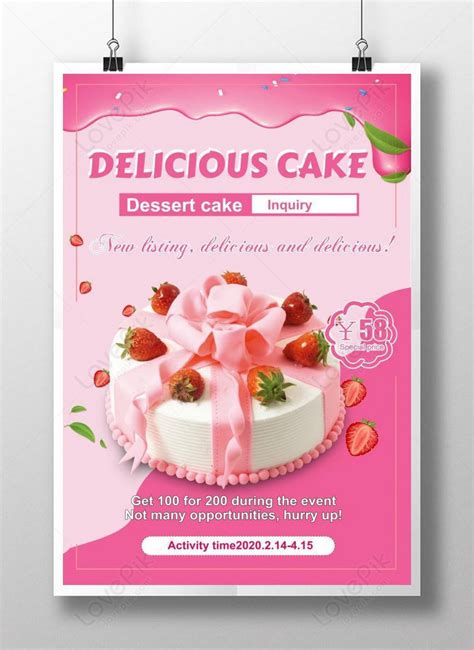 Delicious Cake Poster Template Imagepicture Free Download 450020815