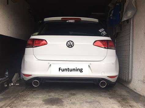 Duplex endrohre sportauspuff schwarz 90mm golf 7 vii gti clubsport performance. GOLF 7 GTD Sportauspuff + GTI Diffusor Endrohre