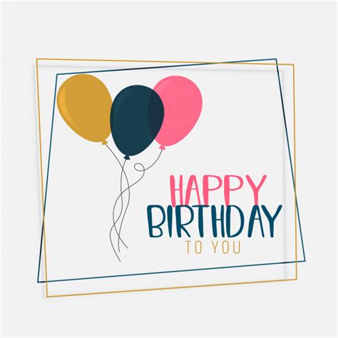 It is a digital product therefore you will not receive a physical item. Happy birthday card design with flat color balloons Vector ...