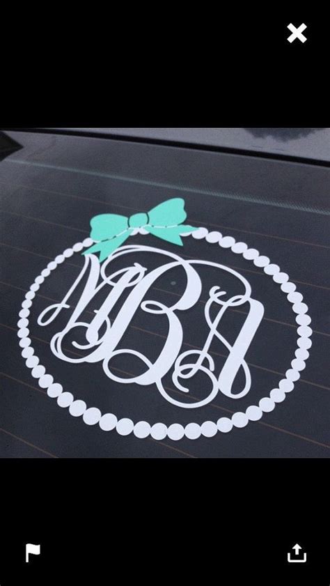 Car Monogram Decal Cricut Monogram Monogram Stickers Car Decals