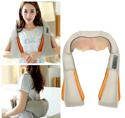 Shiatsu Neck And Back Massager With Soothing Heat Deep Tissue 3d Kneading Massage Pillow 1 Pc