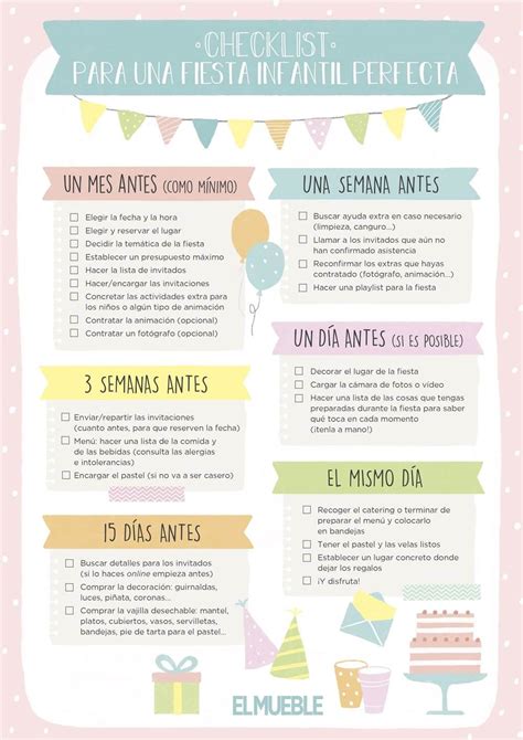 7 Imprescindibles Para Una Fiesta Infantil Lista De Fiesta Como