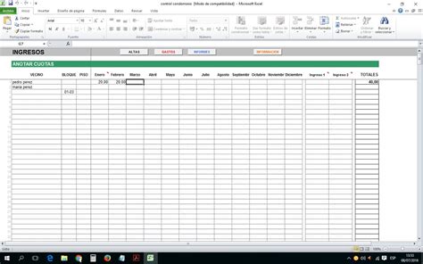 Control De Condominio En Excel Con Ingresos Y Egresos Bs 400 En