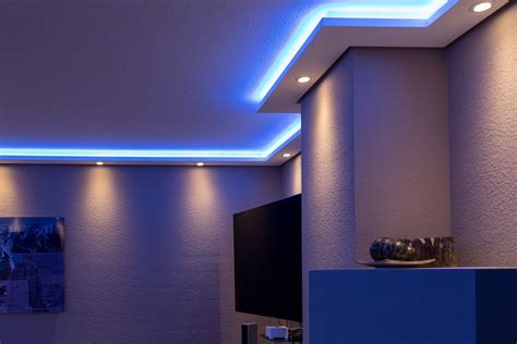 30 inspirierend deckenleuchten wohnzimmer modern schön. BENDU - Moderne Stuckleisten bzw. Lichtprofile für indirekte Beleuchtung von Wand und Decke aus ...