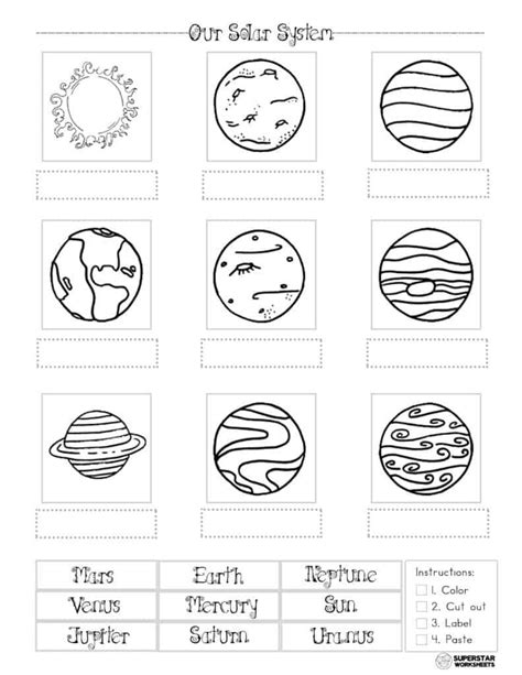 Science Worksheet On Planets