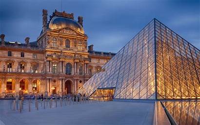 Louvre Paris France Pyramid Wallpapers Desktop