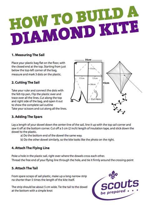 How To Build A Diamond Kite Royston District Scouts