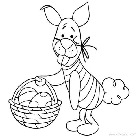 Disney Winnie The Pooh Easter Coloring Pages With Eggs Xcolorings