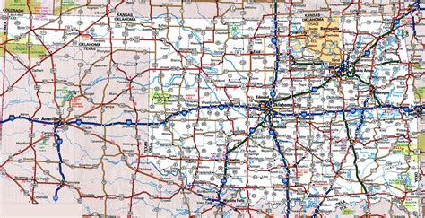 Oklahoma State Road Map Glossy Poster Picture Photo Banner Ok Etsy