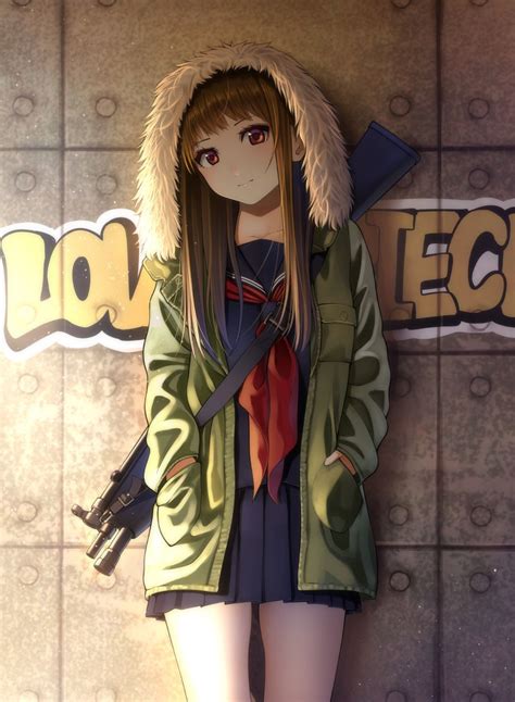 Brown Hair Anime Girl Hoodie Anime Wallpaper Hd