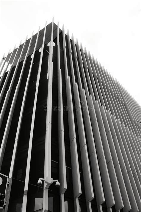 Black And White Modern Structure Building Photography Stock Image