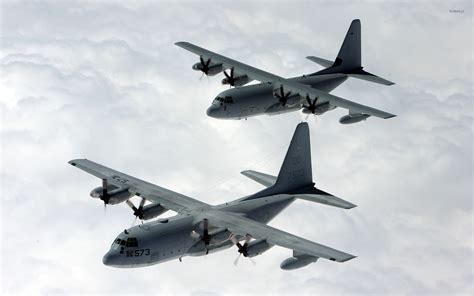 Lockheed C 130 Hercules On Top Of The Fuzzy Clouds Wallpaper Aircraft