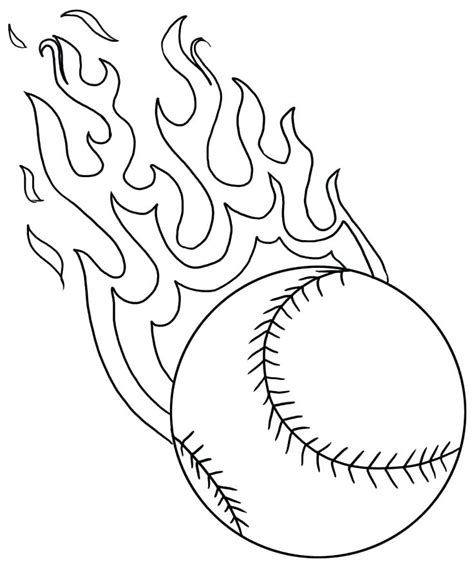 Softball Coloring Page at GetColorings.com | Free printable colorings pages to print and color