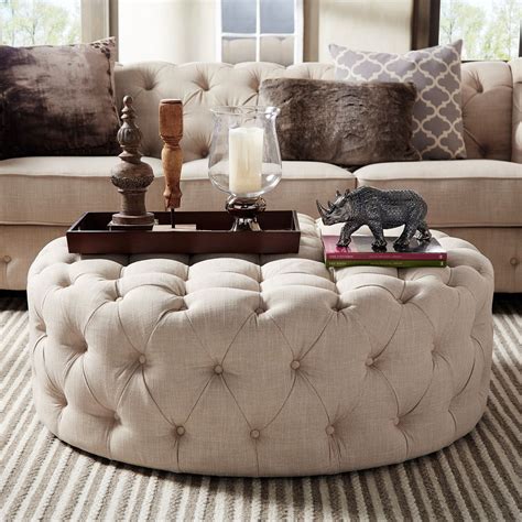 How To Style A Round Ottoman Coffee Table