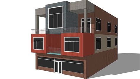 Small Mixed Use Building 3d Warehouse