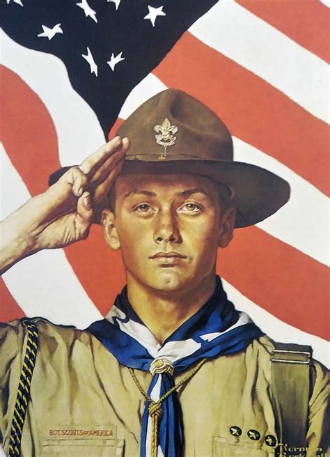 Norman Rockwell Boy Scouts Print 115 X 85 Scouting Etsy France