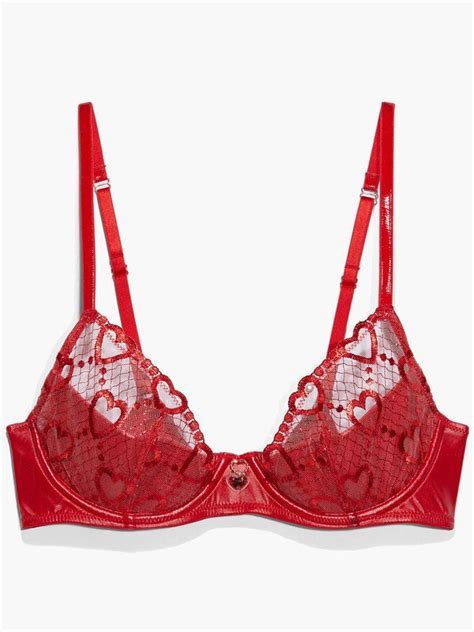 Glossy Flossy Quarter Cup Bra In Red Savage X Fenty Quarter Cup Bra Bra Cups Bra