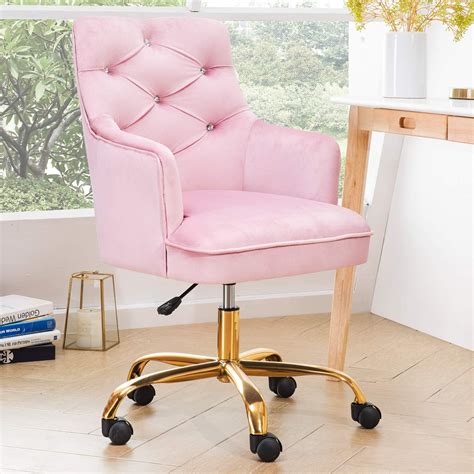 ovios cute desk chair plush velvet office chair for girl or lady modern comfortble