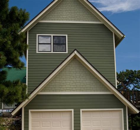 2 Tone Green Hardie Board And Shingles House Paint Exterior House