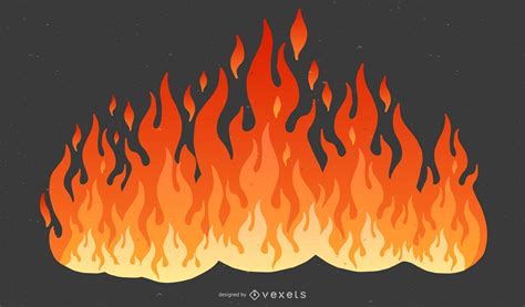Flame Wall Illustration Design Vector Download