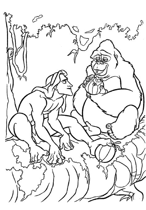 If your child loves interacting. Tarzan coloring pages to download and print for free