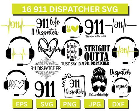 911 Dispatcher Svg Dispatcher Svg 911 Dispatcher Png Etsy