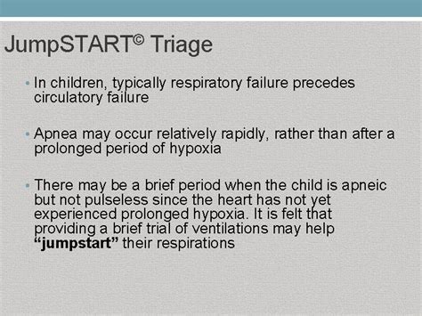 Pediatric Disaster Triage Utilizing The Jumpstart Method March
