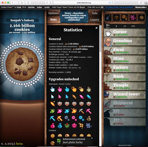 After this, the player should then spend lumps on the most powerful building to level 10, and do so for every building. How To Cheat In Cookie Clicker Pc